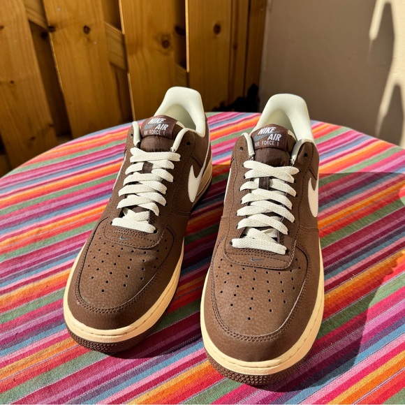 Nike Other - Nike Air Force 1 Brown and Cream Sneakers
